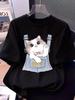 2026 New Cat Design Short Sleeve Shirt Breathable Fashion Print Tshirt Ladies Beautiful Simple Short Sleeve Casual Top