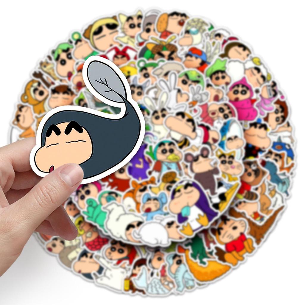 100 Crayon Shin-chan Dress-Up Graffiti Cartoon Stickers for Water Cups & Phone Cases