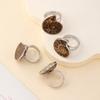 European and American Style Ammonite Conch Slice Ring, Copper-Plated White, Adjustable Open Design