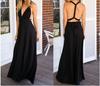 European and American popular multi-wearing method multi-rope cross backless sexy bandage dress long dress dress