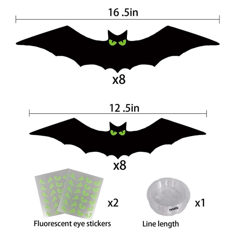 

Украшения на Хэллоуин, страшные 3D летучие мыши, пауки со светящимися глазами, настенные украшения, украшения для газона и двора, вечеринка