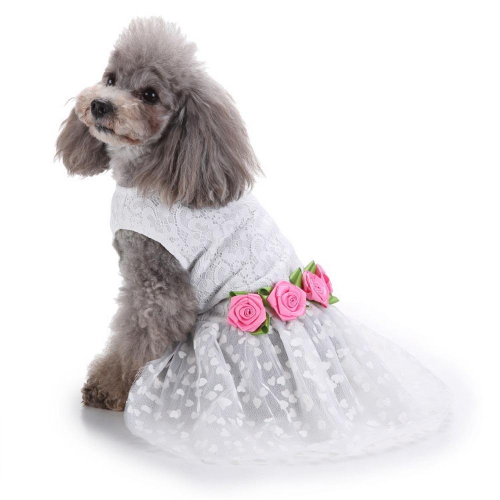 Spring Summer Pet Clothes Wedding Party Princess Dress Up Pretty Dress Out Breathable Dog Clothes