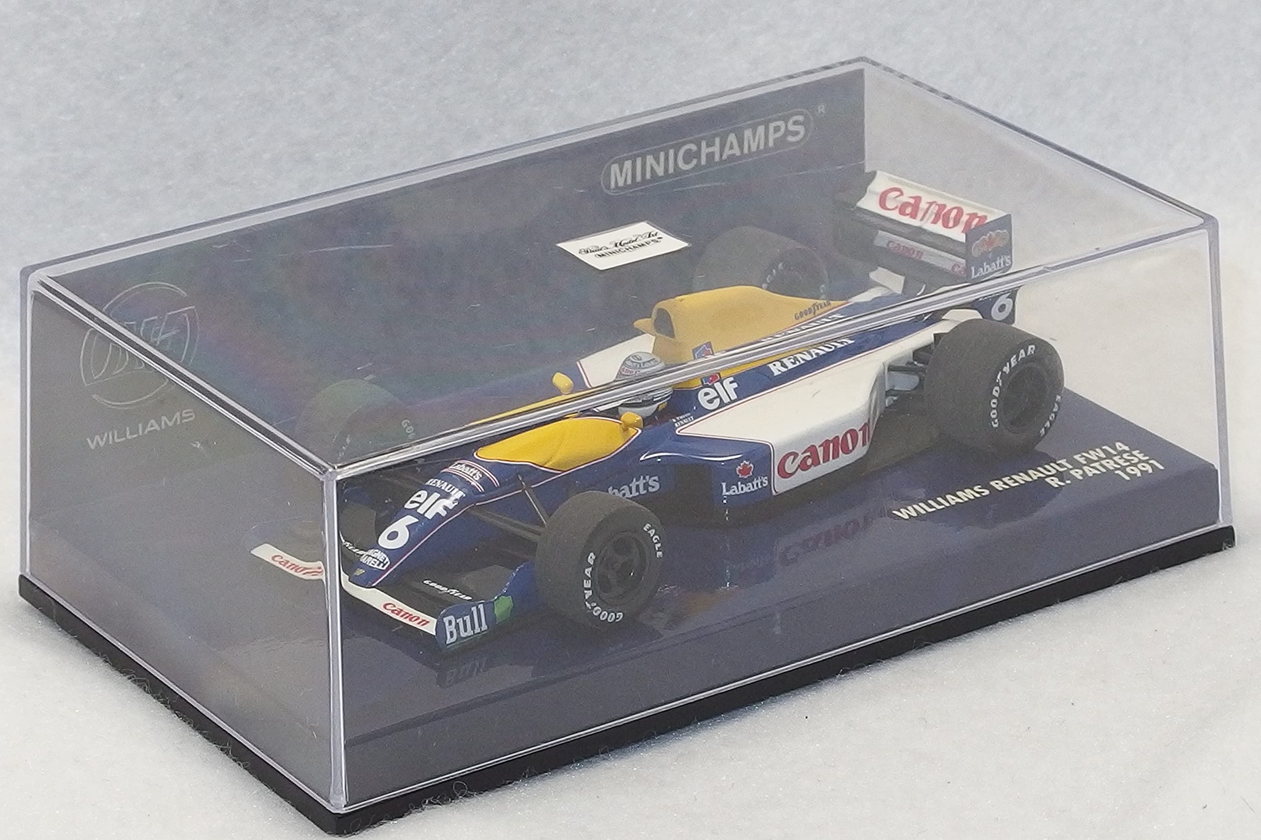 

MINICHAMPS F1 Williams Renault FW14 1991 Williams Renault Рикардо Патрезе 400910006 PMA 4012138048034 формула 1/43 #6 Р.ПАТРЕЗЕ