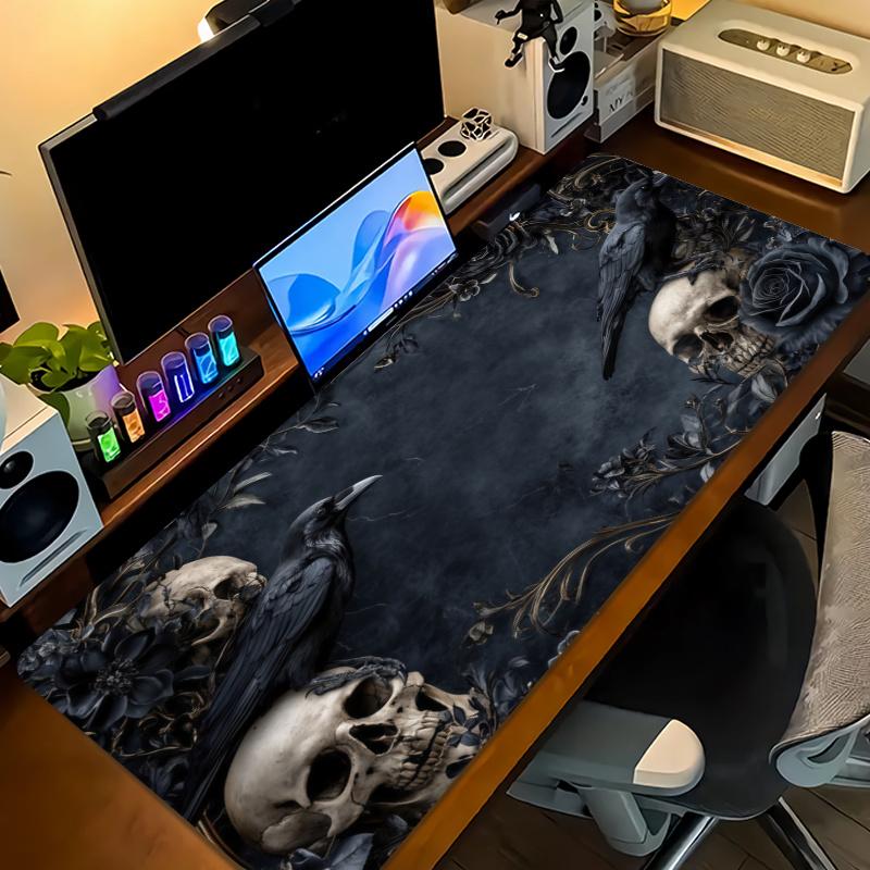 Raven Color Mouse Pad Large Gaming Table Cushion Non-slip Laptop Tablet Big Mousepad XXL Mat Mini PC Playmat With Lock edge