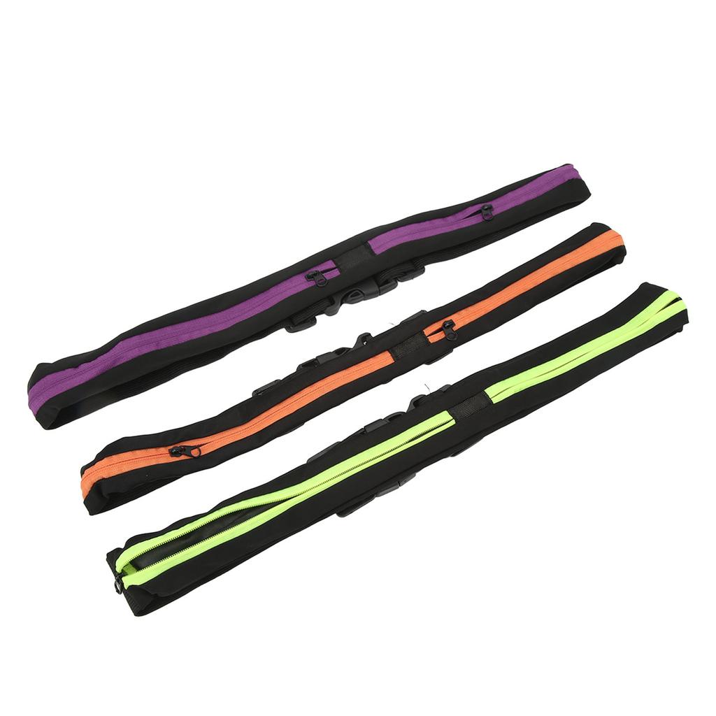 3Pcs Outdoor Sports Mini Waist Bag Anti Theft Invisible Waist Pack Double Pocket Waterproof Phone Belt Nylon Casual