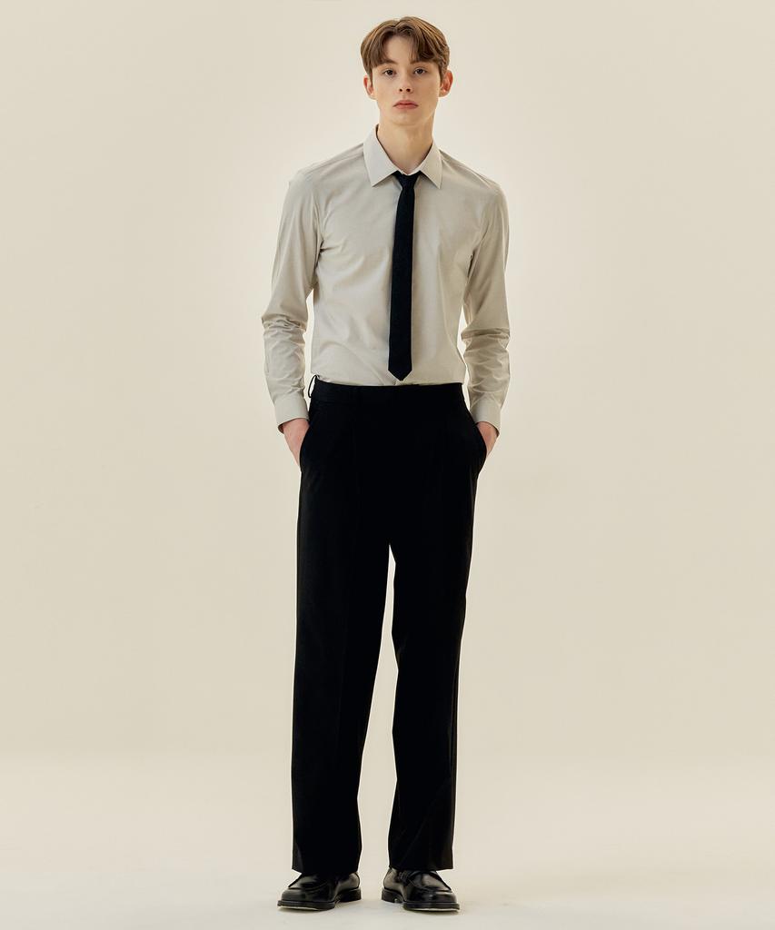 MINDBRIDGE Do Good_Wide Single-Pleat Elastic Slacks - 2 Colors