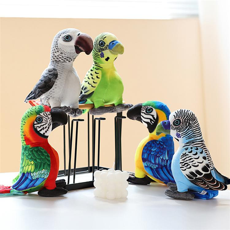 Simulated Parrot Doll Macaw Doll Doll Bird Ornament Plush Toy Children's Cognitive Gift