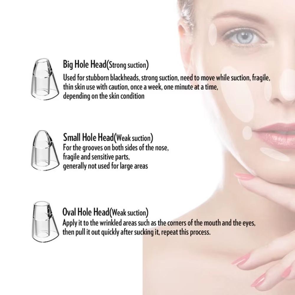Facial Deep Face Beauty Equipment USB Rechargeable Blackhead Suction Vacuum  Beauty Equipment