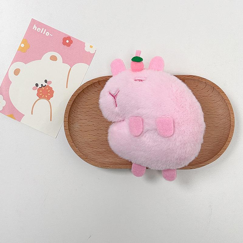Cute Capybara Plush Dolls Pendant  Delicate Soft Stuffed Dolls Keychain Cartoon Backpack Decoration Accessories Gifts