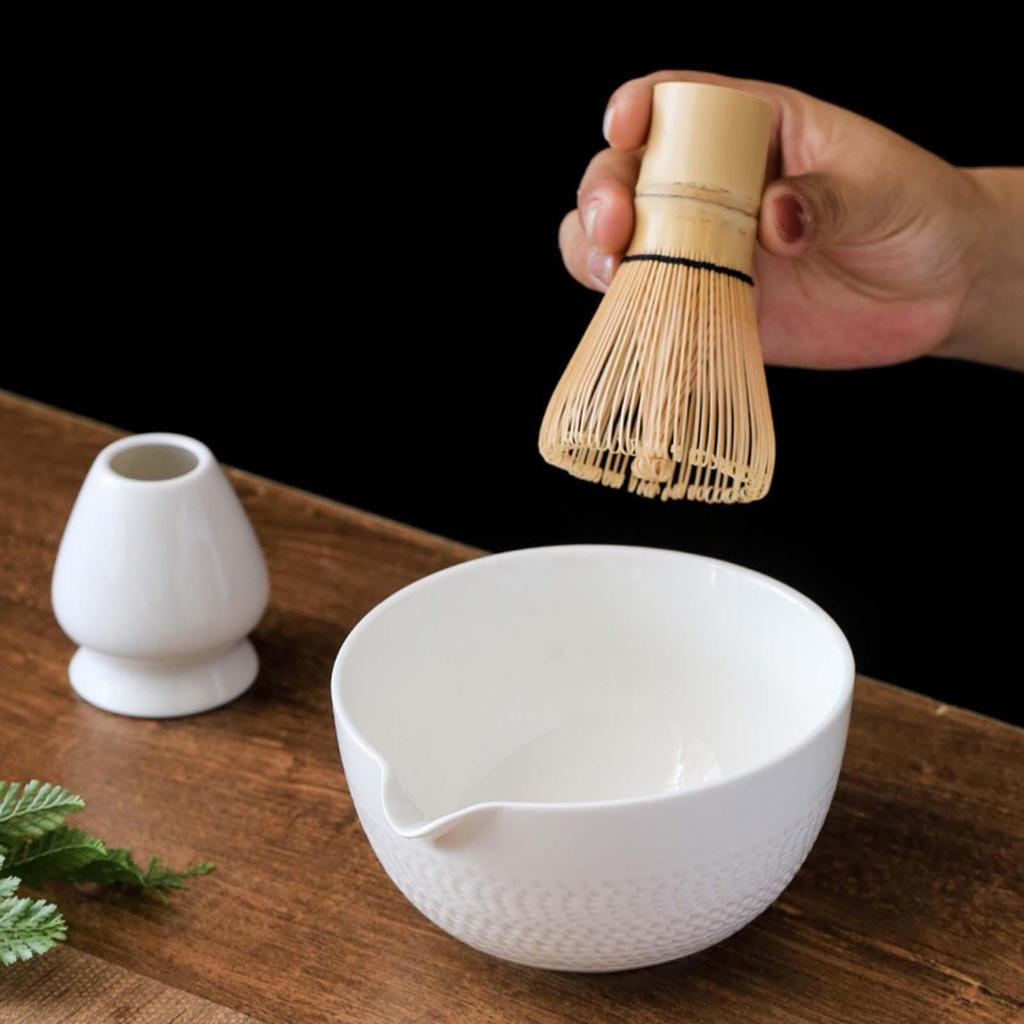 2-delad traditionell Matcha skål visphållare för julfest