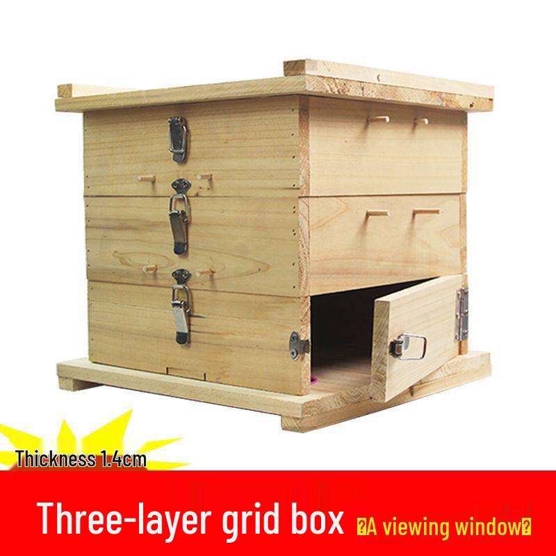 

Five-Layer Fir Wood Langstroth Hive with Bee Attracting Bucket and Honeycomb Box for Soil-Raised Wild Bees