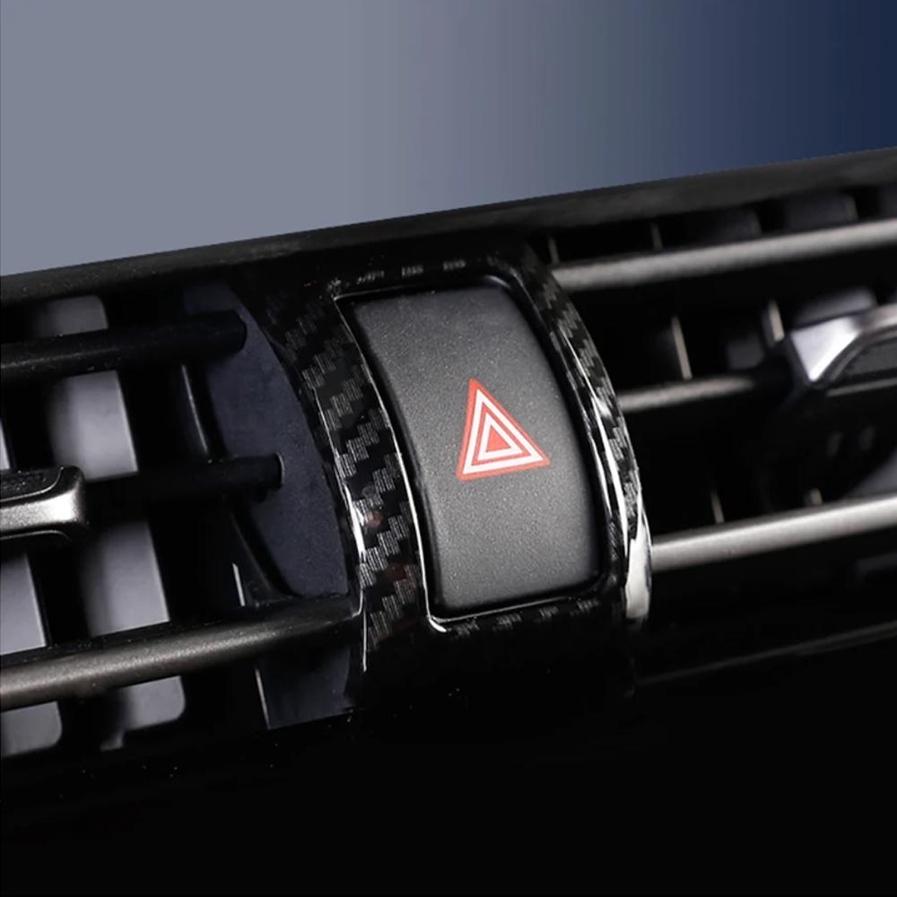 ADF3 Double Flash Light Emergency Light Button Frame Decoration Cover Trim For Toyota CH-R CHR 2016-2023 Accessories