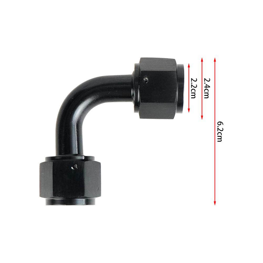 4AN 6AN 8AN 10AN Female To AN Female Union Straight 0 45 90 Degrees Swivel Hose End Fitting Adaptors Aluminum Oil Fuel Connector