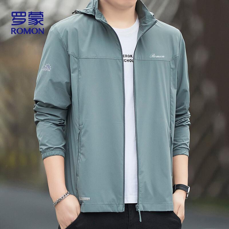 ROMON Men's Fishing Ice Silk Hooded Sun Protection Jacket