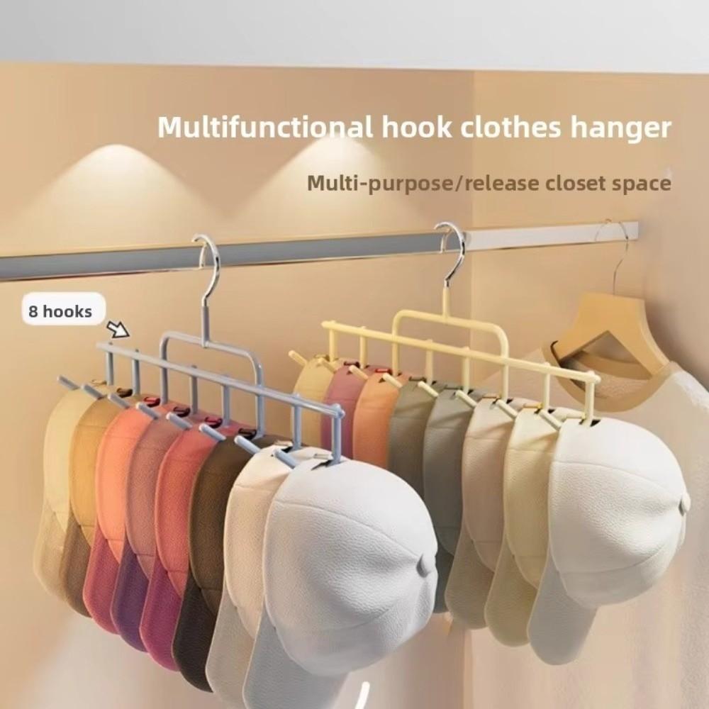 Multi-Function Hats Display Rack 8 Hats Capacity Baseball Cap Organizer  Closet Organization