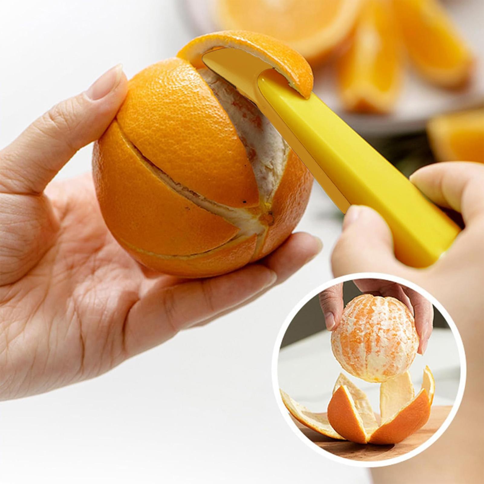 Fruit Vegetable Slicer Cutter Lemon Peeler Orange Peeler Tool Suitable for Lime Lemon Banana Skin One Size жёлтый