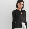 Pleats Mood Basic Button Pleats Cardigan