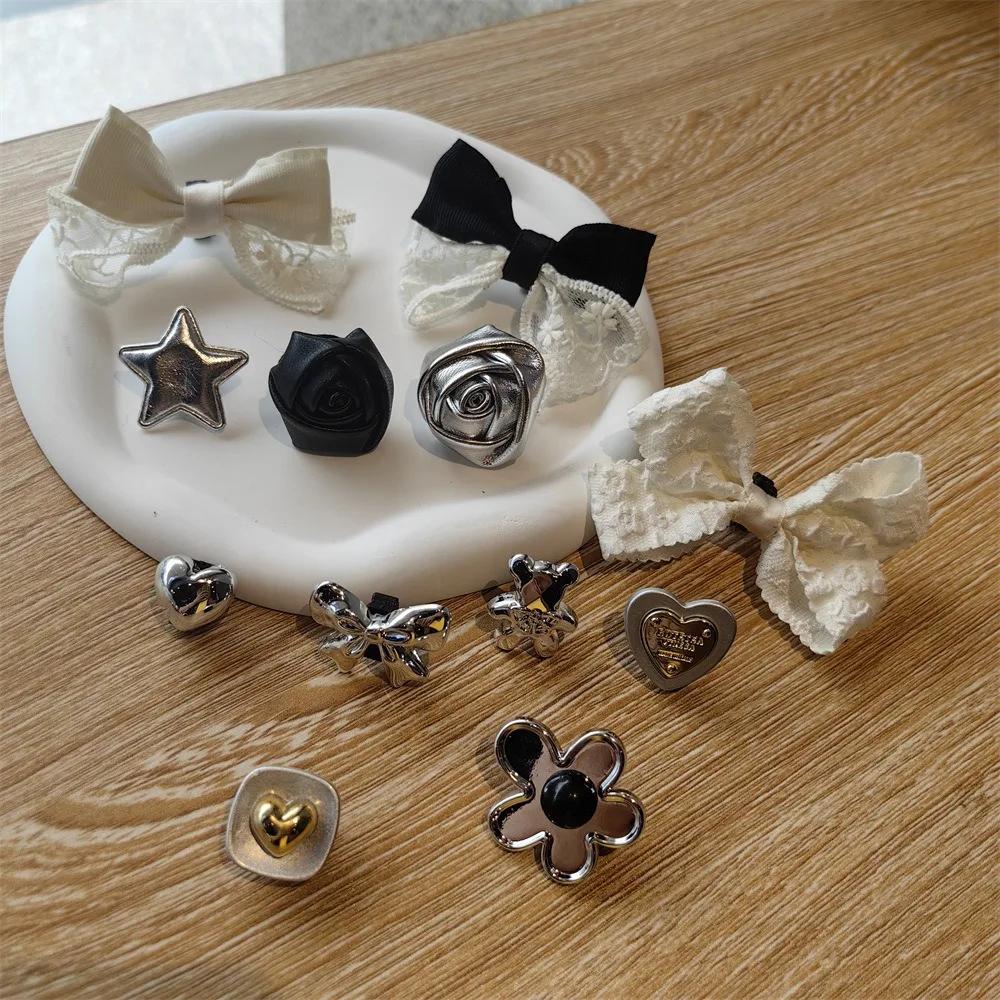 Fashion Shoelaces Charms for Sneakers Decorative Shoe Flower Buckle Y2K Sweet Premium Decorative Shoe Charm Accessories 1PCS