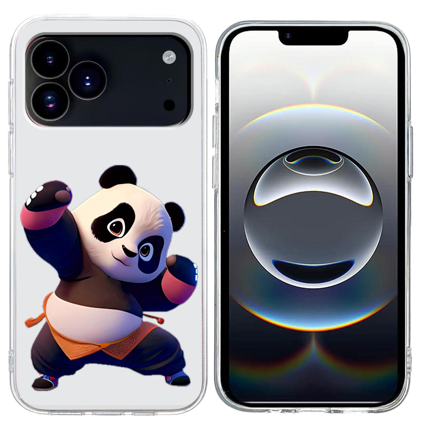 

For iPhone 17 Pro Case Soft TPU Pattern Printing Phone Cover Panda