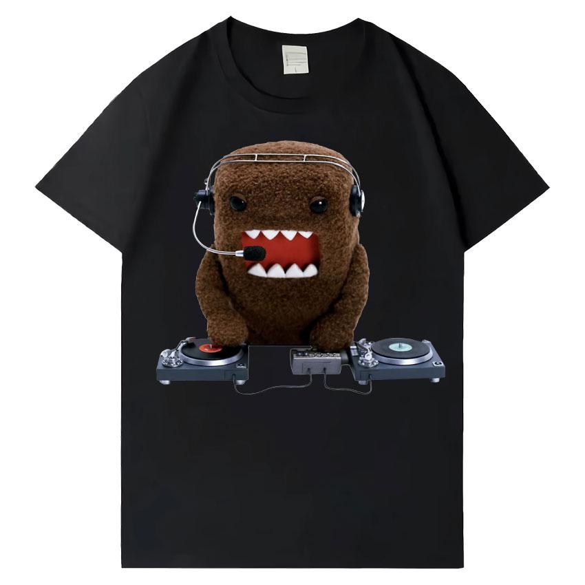 Domo Kun Funny Meme T Shirts Mens Women Clothes Classic Cotton Casual Tee Shirts Short Sleeve Oversized Tshirt Tops Streetwear