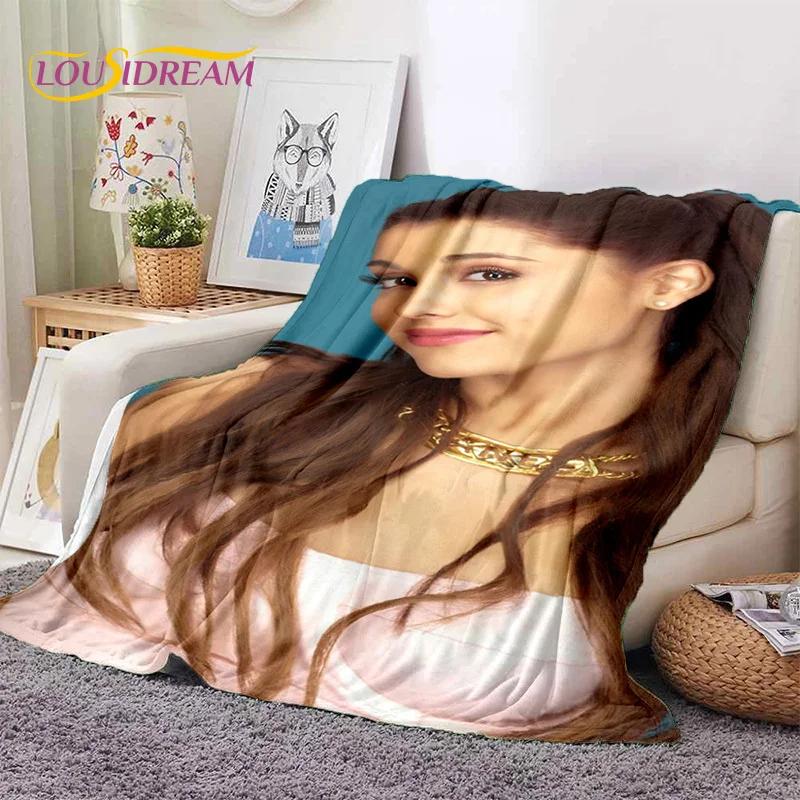 3D Ariana Grande Katze Ari Sänger Weiche Decken, Warme Kuscheldecke Bequeme Decke für Picknick Betten Sofa Zuhause Schlafzimmer Geschenk