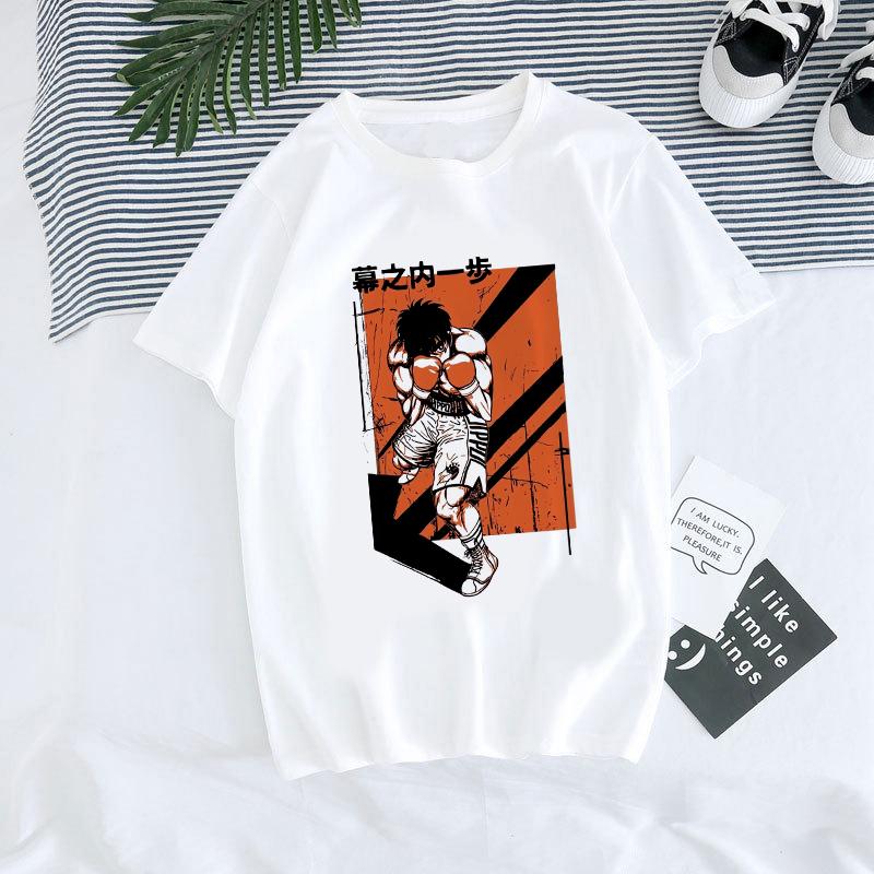 Hajime No Ippo Manga Y2k TShirt Japanese Anime Hip Hop Tee Top Men Women Makunouchi Takamura T-Shirt KGB Harajuku Tshirt Clothes
