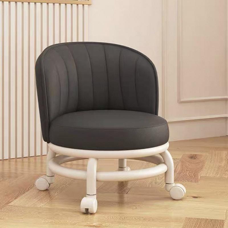 Rolling Stool with 360° Swivel Casters - Shoe Change Stool with Low Sitting Design,Comfortable Height, Durable Frame