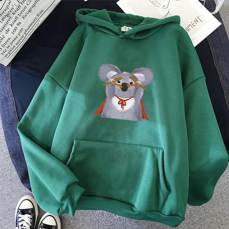 Sweat à capuche drôle le chat pour femmes, mode Kawaii coréen Harajuku, vêtements de dessin animé des années 90, capuche surdimensionnée pour filles