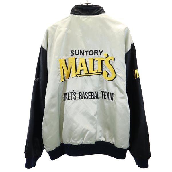 

SUNTORY MALT S Malt s Baseball Jacket L black Cotton filling Men s Used