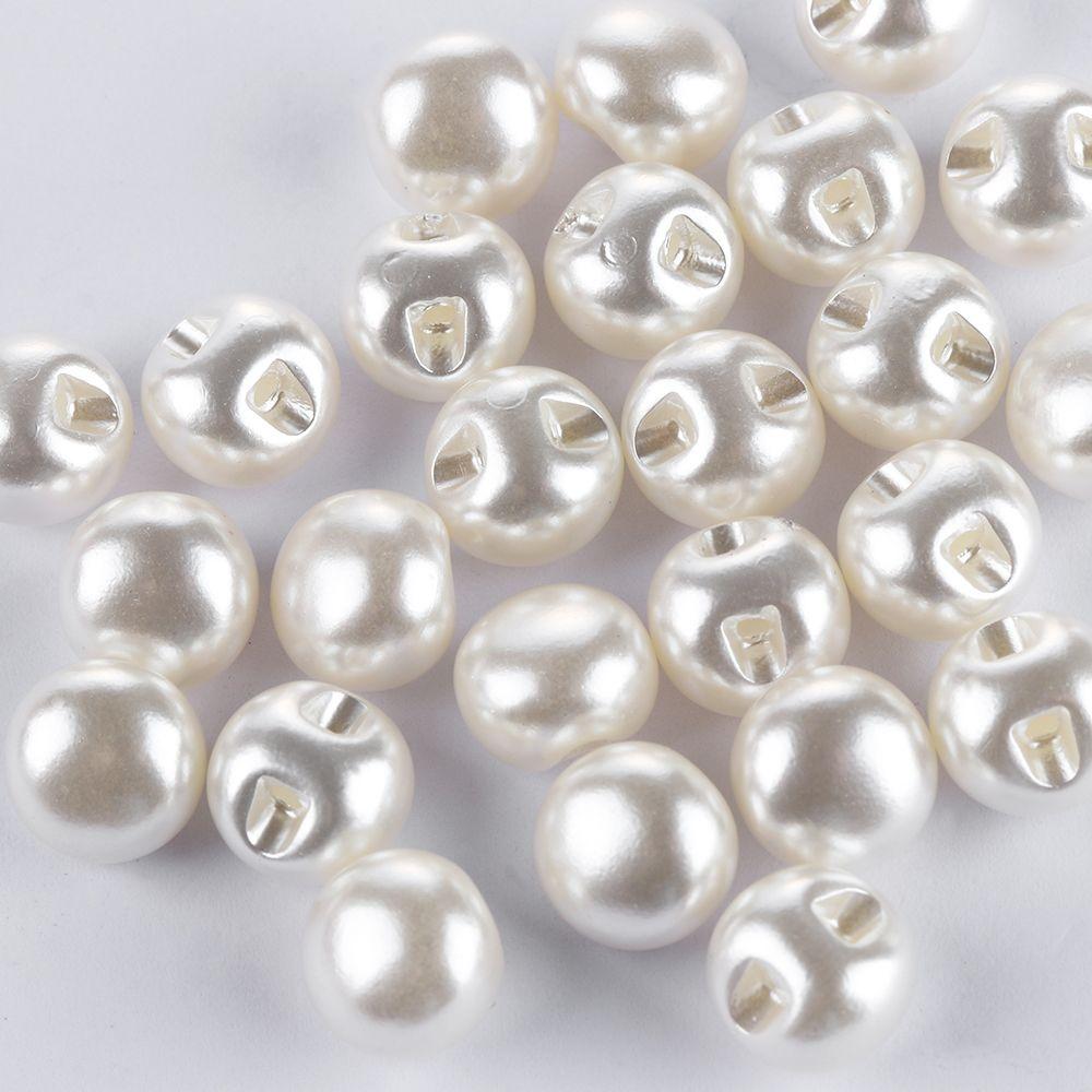 50PCS 10mm DIY Mushroom Crafts Scrapbooking Sewing Clothing Dress Accessories Pearl Buttons