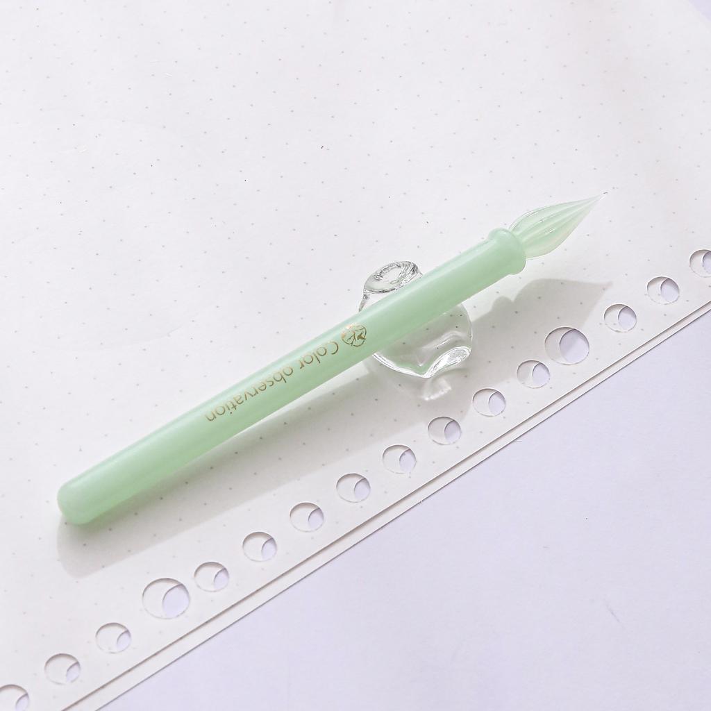 Mini Transparent Colored Glass Dip Pens Gift Box Set Colored Ink Hand Notebook Painting Sketch Line Drawing Pen Writing Supplies
