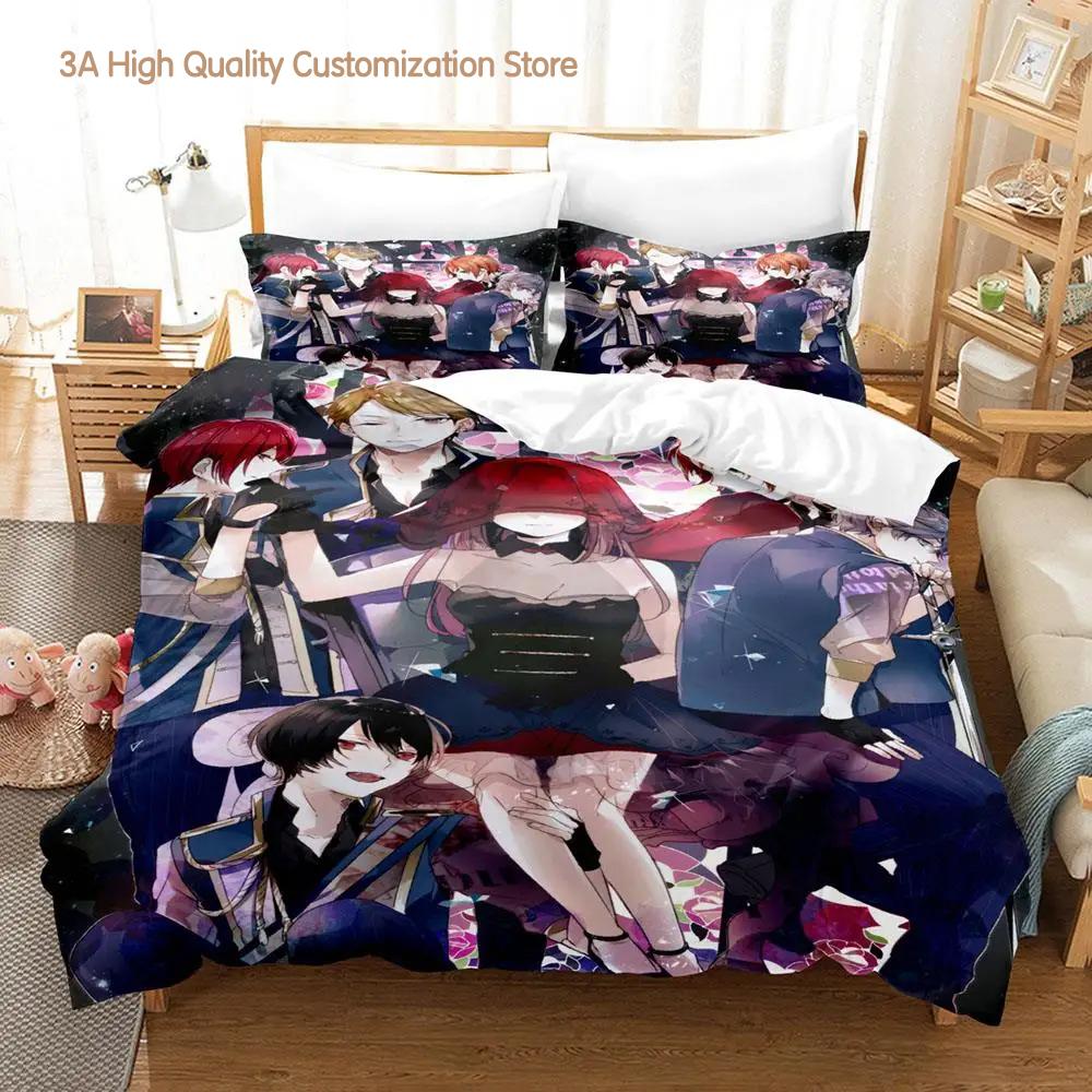 Ensemble Stars Bedding Set Single Twin Full Queen King Size Bed Set Adult Boys Bedroom Duvetcover Sets Anime Bed Sheet Set