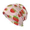 Pink Strawberry Print Warm and Soft Knitted Hat Lightweight Casual Hat Type Loose Chemotherapy Hat Cancer Patient Headwear Gift