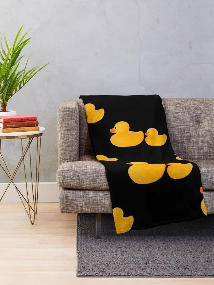 Rubber ducks Throw Blanket Loose Blankets For Baby Picnic Hairys Blankets