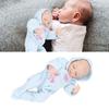 10inch Reborn Dolls Soft Silicone Delicate Facial Details Washable Lifelike Baby Doll Toy with PajamasBlue