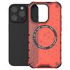 For iPhone 15 Pro Magnetic Case Honeycomb Texture TPU+PC Anti-Drop Phone Cover