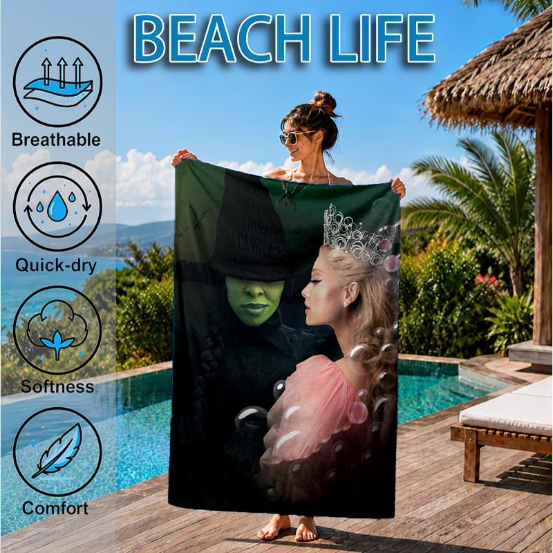 Magic Witch And Friendship Beach Towel, Microfiber Beach Towel, Perfect For Pool, Beach, Travel, Home Decor Beach Party Fan Gifts