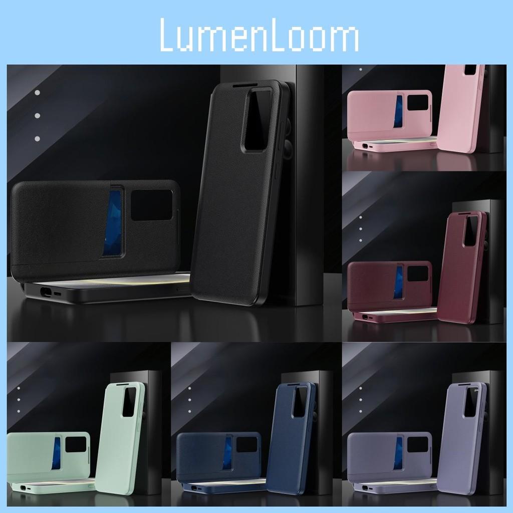 Window View Smart Leather Phone Case With Card Slot For Samsung Galaxy 5g S25