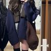 Yogodlns Retro Knitted Handbag for Women Autumn Winter New Design Solid Color Knitted Bag Large Capacity Travel Shoulder Bag