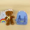 Cute Bear Plush Kids Backpack With Waterproof Nylon For Kindergarten And School Use