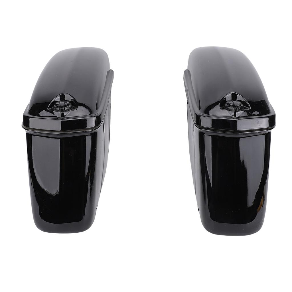 22L Motorcycle Hard Saddle Bags with Lock Rugged ABS Plastics Universal Motorcycle Trunk Side Storage Carrier Glossy
