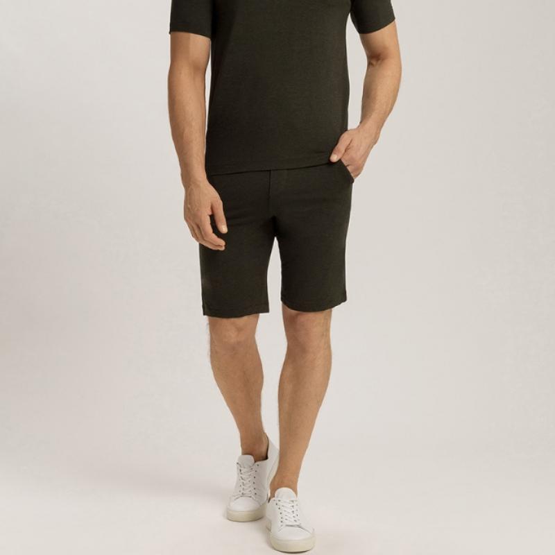 Hanro Banding 5 Shorts Earthy Ink Melange  75039 