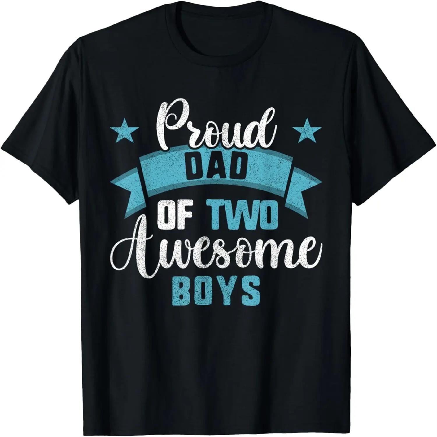

Boy Dad Shirt For Men, Proud Dad Of 2 Awesome Boys T-Shirt XXXXXL різнокольоровий