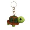 Turtle Keychain Pendant Knitted Good Detail Realistic Soft Stainless Exquisite Manual Bag Decoration Pendant Storage Key Holder Tortoise Keyring