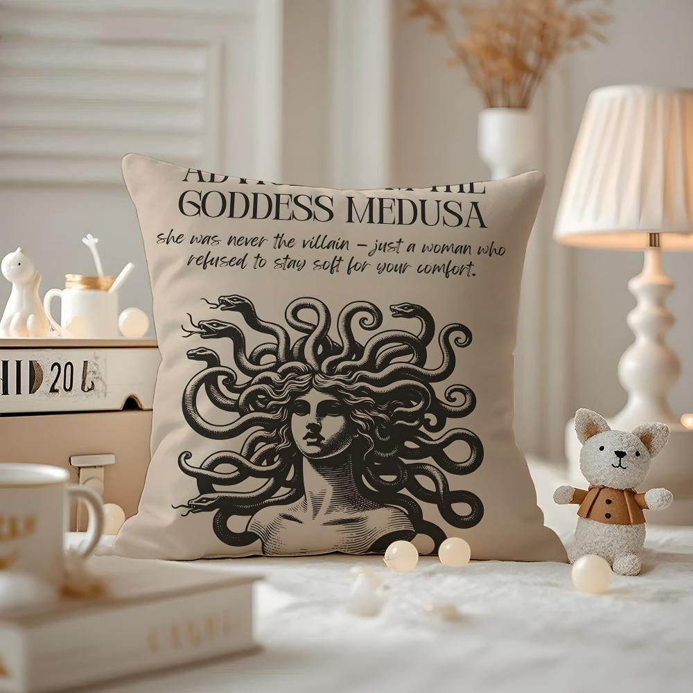 Funny FriendsCartoon Illustrations Cushion Cover Anti-dustmite Pillowcase Invisible Zipper Silky Short Plush Sofa Cushion Cover