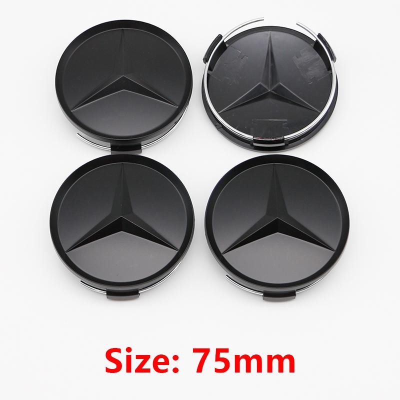 4Pcs 75mm ABS  Car Wheel Center Hubcaps For Mercedes Benz W211 W205 Hub Caps W213 W203 C218 A207 CLA CLS Automotive Accessories CL1