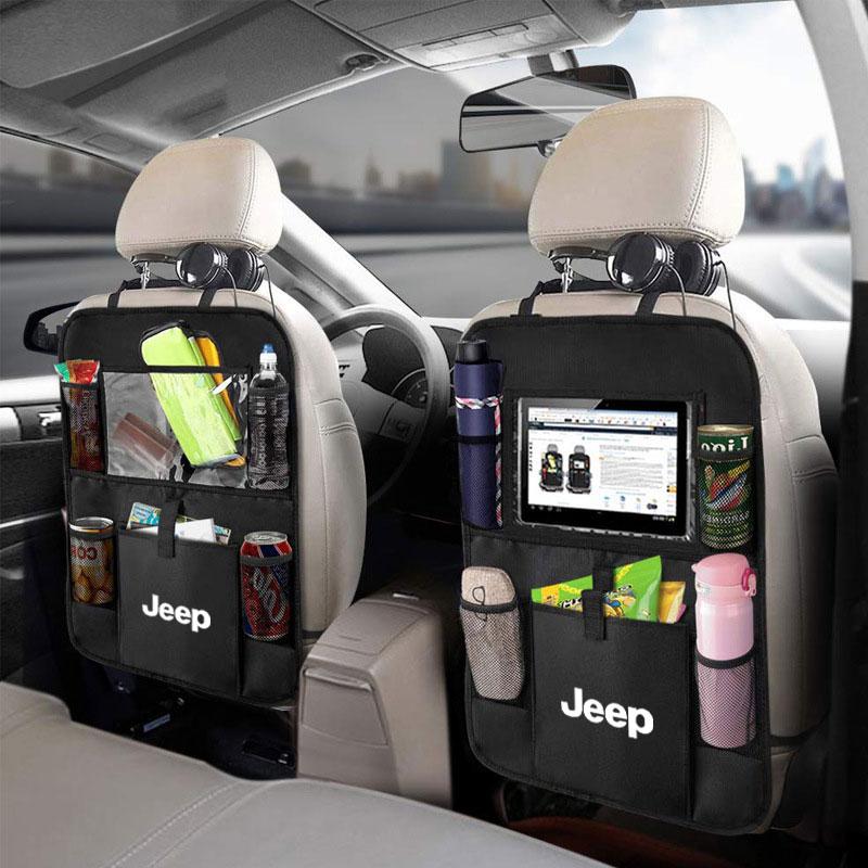 Vehicle Mounted Multifunctional Car Seat Back Sorage Bag For Jeep TRAILHAWK COMMANDER LIBERTY Wrangler Lanyard Car Accessories