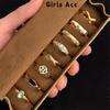 Anello da Donna Stile Corteo Vintage Zircone di Lusso Leggero di Fascia Alta