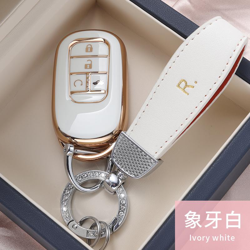 Styling Mouldings New TPU Car Remote Key Case Cover Protect Shell Bag For Honda 2021 2022 Accord Civic Pilot Freed CRV 4 Button