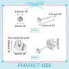 DICOSMETIC 40Pcs Stud Earrings 925 Sterling Silver Earrings Posts 0.7mm Small Silver Pearl Cup Stud Earring Setting and 40pcs Stainless Steel Ear